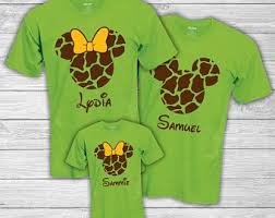 Animal Kingdom Disney Family Shirt Mickey Minnie Matching T Shirts Disney World Custom Di Custom Disney Shirts Disney Shirts For Family Giraffe Shirt