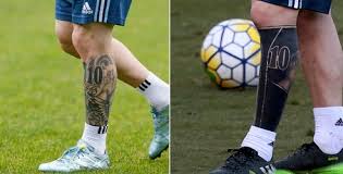This tattoo on his leg is just a mere cover up tattoo to beautify the previous one. Lionel Messi S Leg Tattoo Before And After Awfuleverything