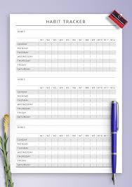 It was born out of necessity because i needed a way to hold myself accountable and track my progress. Habit Tracker Templates Download Printable And Ipad Friendly Pdf