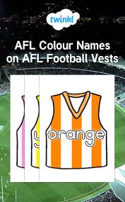 Teach Your Children The Names Of Different Colours With This Lovely Afl Themed Resource Perfect For Yo Australian Football Australian Football League Football