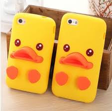 Black And Yellow Cartoon Duck Cute Yellow Duck Iphone 5 5s Silicone Case Cute Cases Cool Phone Cases Case