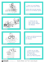 Bei gewitter ist baden lebensgefährlich. Lernkarten Mit Den 10 Baderegeln Der Dlrg Blog Bildung Leben Mit Innovativem Unterrichtsmaterial