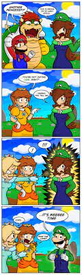This time peach is on her own, mario isn't around to save her if she gets into trouble, but you can, so help her collect all the gold stars that are spread to every corner of. Double Trouble Part 2 Super Smash Bros Memes Mario Funny Mario Comics