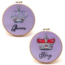 Any of the more square shaped projects can be finished this way. Royal Couple Cross Stitch Pattern Set Peacock Fig