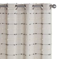 Grommet curtains come in dozens of fabrics, styles and colors for just about any décor style. Gray Embroidered Cotton Grommet Top Curtains World Market