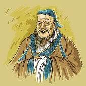 Picturesque Portrait Of The Chinese Sage Confucius Stock Illustration -  Download Image Now - Confucius, Ancient, History - iStock
