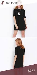 Last 1 Black Elbow Sleeve Casual Dress Shift Dress Casual Clothes Design Casual Dress