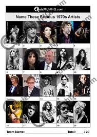 Let's see what you really know! Famous Musicians 011 More 70s Artists Quiznighthq