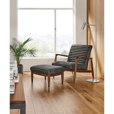 Callan Leather Chair Ottoman Modern Accent Lounge Chairs Modern Living Room Furniture Room Board Modern Furniture Living Room Chair And Ottoman Modern Lounge Chairs