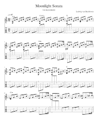Moonlight sonata first movement easy piano sheet music tadpole edition. Moonlight Sonata 1st Movement F Sheet Music For Guitar Solo Download And Print In Pdf Or Midi Free Sheet Music Musescore Com