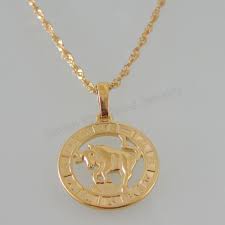 24k Yellow Gold Gp 18 Necklace Vivid 12 Constellations Taurus Pendant Hangs 1 14inch Taurus Pendant Pendant 24k Goldnecklaces 24k Gold Aliexpress