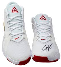 Giannis Antetokounmpo Signed Pair Of 2 Nike Zoom Freak 1 Basketball Shoes Jsa Coa