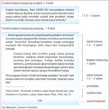 Contoh Kutipan Dan Cara Membuat Kutipan Kutipan Langsung Tak Langsung