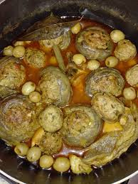 Artichauts Farcis Sauce Safranee Plaisir Culinaire Algerien Recettes De Cuisine Artichauts Farcis Recette Artichaut