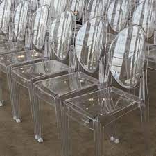 That's why we design, build and purchase unique products to create visually stunning events. Ghost Chairs Eventlyst