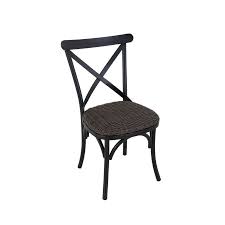 Allen Roth Chesterbrook Set Of 2 Black Wicker Metal Stationary Dining Chair S With Woven Seat Lowes Com Dining Chairs Rattan Dining Chairs Wicker