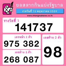 ผลสลากกินแบ่งรัฐบาล งวด16ต.ค.64 รางวัลที่1คือ 386372 เลขหน้า3ตัว602/964 ท้าย3ตัว 295/798 ท้าย2ตัว 38. à¸› à¸²à¸¢à¸à¸³à¸ à¸š à¸œà¸¥à¸ªà¸¥à¸²à¸ Chiang Mai News
