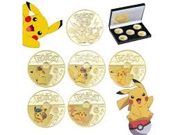 Now you can shop for it and enjoy a good deal on aliexpress! 5pcs Pokemon Pikachu Coin Japan Anime Gold Commemorative Coin Collectibles Japanese Challenge Coins In Black Box Birthday Gift Newegg Com