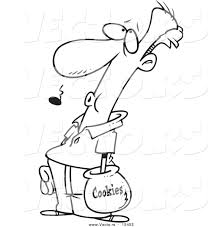 From games and activities (hello coloring pages, word searches, bingo, charades, trivia, and more!) to home decor and party decorations like cupcake wrappers, treat bags, banners and more…plus everything in between! Vector Of A Cartoon Man Caught With His Hand In A Cookie Jar Coloring Page Outline By Toonaday 15453