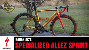 bananiacs specialized allez sprint anodized gold nordic red specs review