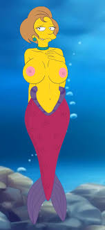 Rule 34 - Artist Request Big Breasts Deepmaster Edna Krabappel Horny Horny  Female Looking At Viewer Mermaid Mermaid Girl Mermaid Tail Naked Female  Smiling The Simpsons Yellow Body | 8973819
