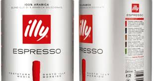 Illy Ground Coffee Packaging Simple Clean Strong Contrast Contrasting Typeface Weights U Lc All Sans Serif Cappuccino Machine Illy Coffee Illy Espresso