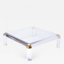 Each waterfall coffee table for sale was constructed with extraordinary care, often using glass, metal and wood.find 172 options for an antique or vintage waterfall coffee table now, or shop our selection of 7 modern versions for a more contemporary example of this long. Large Vintage Lucite And Brass Square Coffee Table