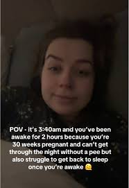 The struggle is real. Sure fellow pregnant people can relate. If it’s not  waking up to pee then it’s to argue with my pregnancy pillow 😂 #pregnant  #pregnancy #pregnancyinsomnia #pregnancybladder ...