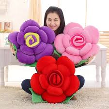 Stereoscopic Rose Style Novelty Home Wedding Decorative Pillows Sofa  Cushion Soft Pillow cojines Valentine's Day Gift coussin