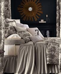 Black And Cream Ticking Bedding Luxury Bedding Bed Spreads Elegant Bedding Bedroom Decor