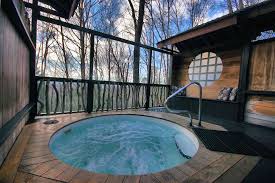 The difference with saltwater hot tubs is that you only need to do this once a year. Shoji Spa Lodge Hot Tubs