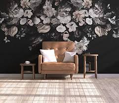 Customize and personalise your desktop, mobile phone and tablet with these free wallpapers! Amazon Com Dark Floral Wallpaper Retro Abstract Rose Flower Bedroom Wall Blue Background Peel And Stick 3d Black Floral Poster Handmade