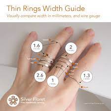 Thin Rings Width Guide Visually Compare How The Different Width And Wire Profile Affects Wedding Ring Bands Sterling Silver Wedding Rings Skinny Wedding Band