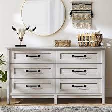31 1/ 2w x 15 3/ 4d x 40 1/ 4h. Better Homes Gardens Modern Farmhouse 6 Drawer Dresser Rustic White Finish Walmart Com In 2020 Dresser Decor Rustic Bedroom Decor Farmhouse Dresser