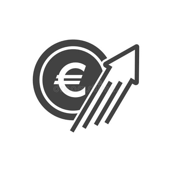 Aumento De La Tasa Del Euro Señal Dinero Inversión Icono De Crecimiento Euro Vector Signo Aislado Ilustración del Vector - Ilustración de subida, progreso: 330072202
