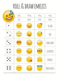 Roll And Draw Emojis Things To Do At A Sleepover Emoji Emoji Art