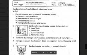 Convert html/web to pdf in.net. Soal Ulangan Kelas 4 Tema 1 Indahnya Kebersamaan Sekolahdasar Net