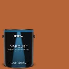 Amazon's choice for burnt orange paint. Behr Marquee 1 Gal 250d 7 Caramelized Orange Satin Enamel Exterior Paint Primer 945301 The Home Depot