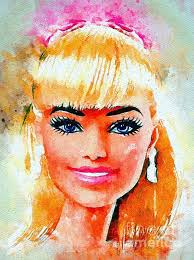 Watercolor Barbie top Sticker by Daniel