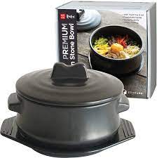 Buy Elincube Premium Korean Stone Bowl With Lid Platter Clay Pot For Cooking Hot Pot Dolsot Bibimbap And Soup Online In Vietnam B08r3dcf6v
