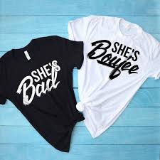 Get shirt friend today w/ drive up or pick up. The Original Set Comes In Black And White But You Are More Than Welcome To Request Diffe Best Friend Matching Shirts Bad And Boujee Shirt Best Friend T Shirts