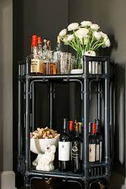 Styling A Dramatic Yet Cozy Sitting Room Welcome By Waiting On Martha Bar Decor Home Bar Decor Home Bar Accessories