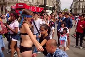 A Woman Undressed To Her Underwear In Public To Encourage Body Acceptance