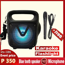 Buy the latest microphone portable speaker gearbest.com offers the best microphone portable speaker products online shopping. Kts 1186 With Free Mic 4 Karaoke Wireless Bluetooth Speaker Rechargeable Portable Speaker Lazada Ph