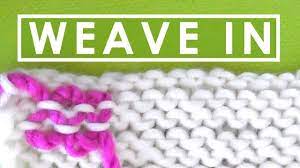 When you start the new color you want to make sure to twist the loose end around your previous color. How To Weave In Ends Knitting Technique Youtube