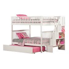 Better latex means better sleep. Atlantic Furniture Woodland Full Over Full Staircase Trundle Bunk Bed Ab56852