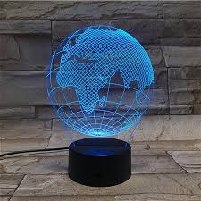 3d Night Lamp Night Light Desk Lamp 7 Led Light Colors Led Lamp 3d Illusion Lamp Led Lamp Diy