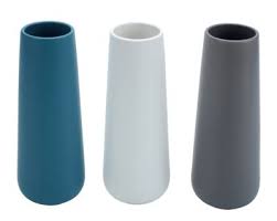 Vase Montreal Blanc Gris Bleu H 21 Cm Decoration Objets Deco Objets A Poser But Vase Bleu Gris Vert De Gris