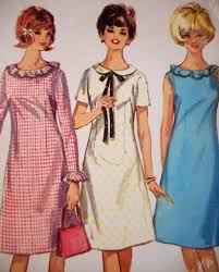 Vtg 1960s Simplicity 5910 Mod Peter Pan Collar A Line Dress Sewing Pattern 16 Simplicity Dress Sewing Pattern A Line Dress Dresses