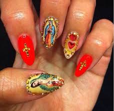 Virgin Queen Mexican Nails Nail Designs Nails